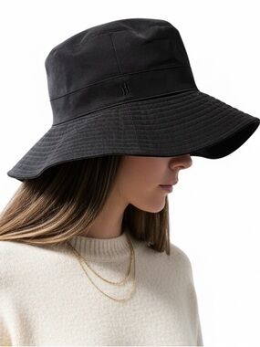 Hermès Milo L’Aventure Technical Bucket Hat Black Size 56—Water Resistant